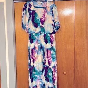 Watercolor Splash Maxi Dress